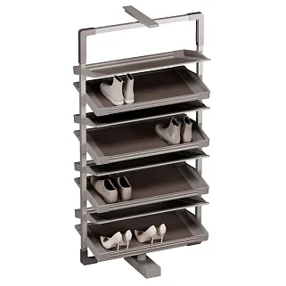 ALFA Поворотно-выдвижная обувница, 8 полок, FRM5814.08.01