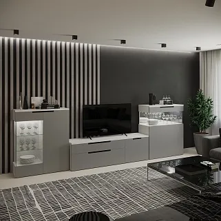 Тумба TV напольная, фасады в эмали LE-506 L/R