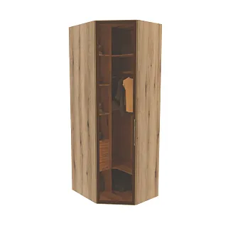 Шкаф угловой со стеклянным фасадом с подсветкой R218