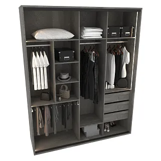 Шкаф-купе ХG216.60-4, профиль INTEGRO, стекло Сатинато белое, с подсветкой