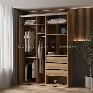 Шкаф-купе ХG180.60-2, профиль INTEGRO, фасад МДФ/зеркало серебро