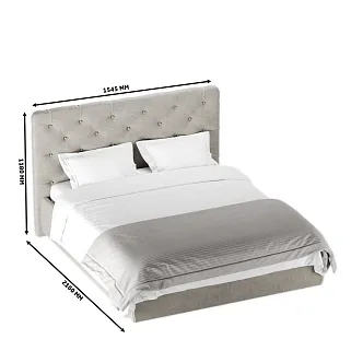 Кровать двуспальная мягкая MIRA с подъемным механизмом, 140x200