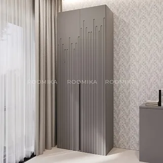 Шкаф 2 дверный, фрезерованные фасады в эмали LE-210.44-4