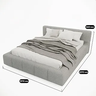 Кровать двуспальная мягкая QUADRO-soft-m  с подъемным механизмом, 180x200