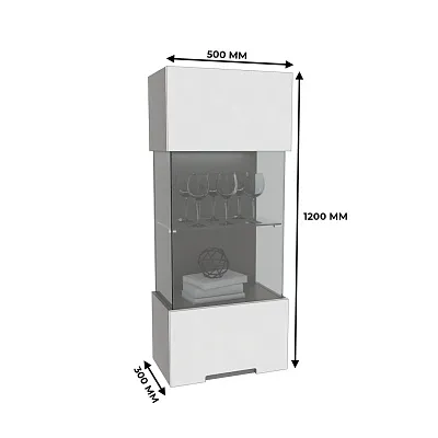Шкаф навесной с подсветкой, фасады в эмали LE-350