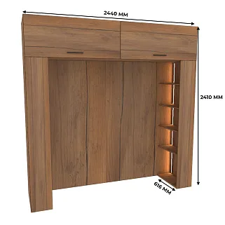 Ниша для кровати с секциями с подсветкой L407.60