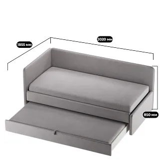 Кровать со вторым выдвижным спальным местом  RUBY М2