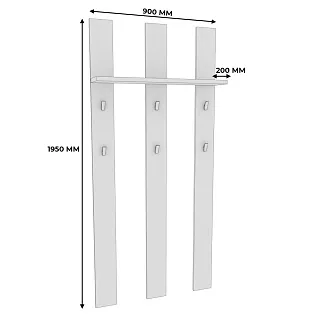 Панель широкая с полкой и крючками L-100
