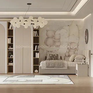 Шкаф 2 дверный, фрезерованные фасады в эмали LE-210.60-2