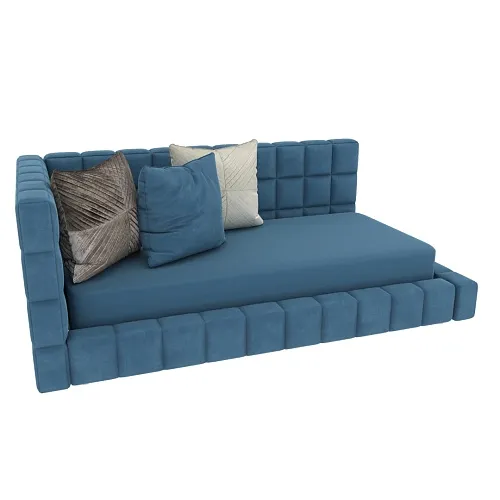 Кровать односпальная мягкая с ортопедической решеткой КВАДРО