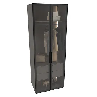 Шкаф для спальни с двумя ящиками и штангой с подсветкой R210.60-2