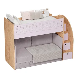 Кровать-чердак A916 с диваном Bergamo, 90x200 L/R