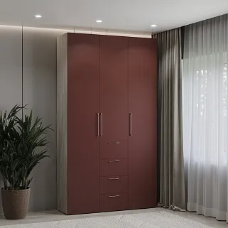 Шкаф трехдверный с ящиками узкий LG203.44