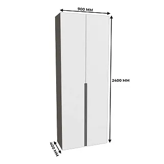 Шкаф двустворчатый, фасады в эмали LE-210.40-4