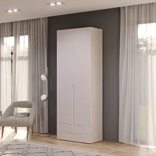 Шкаф 2 дверный с ящиками, фасады в эмали LE-211.44