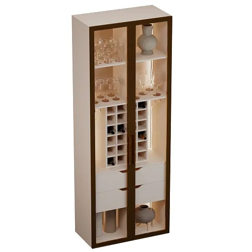 Шкаф-бар со встроенными ящиками с подсветкой R217