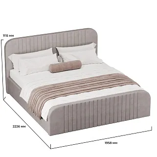 Кровать двуспальная мягкая MALTA с подъемным механизмом, 180x200