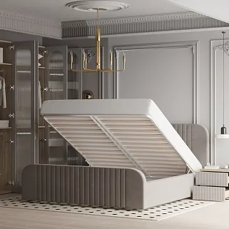 Кровать двуспальная мягкая MALTA с подъемным механизмом, 160x200