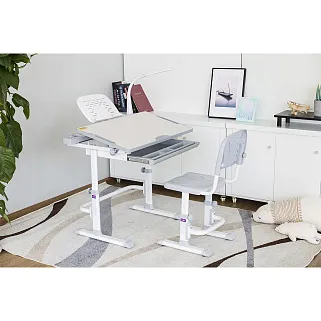 Комплект парта + стул трансформеры DISA GREY