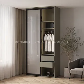 Шкаф-купе ХG126.60-3, профиль INTEGRO, стекло Сатинато белое, с подсветкой