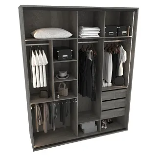 Шкаф-купе ХG216.60-4, профиль INTEGRO, стекло Сатинато белое, с подсветкой