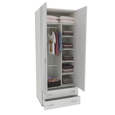 Шкаф 2 дверный с ящиками  и зеркалом P211.60Z