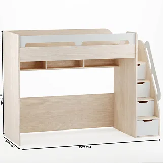 Кровать-чердак E977, 90x200 L/R