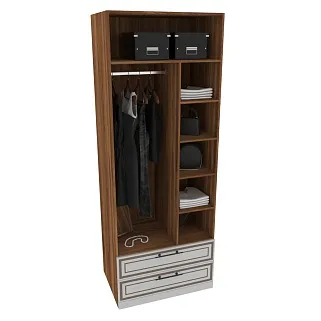 Шкаф двухдверный с ящиками с зеркалом A211.60Z