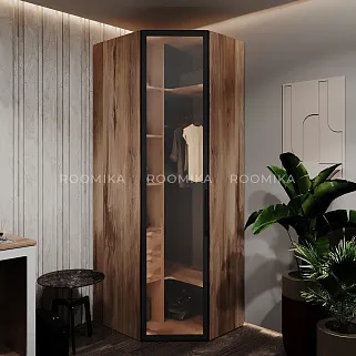 Шкаф угловой со стеклянным фасадом с подсветкой R218