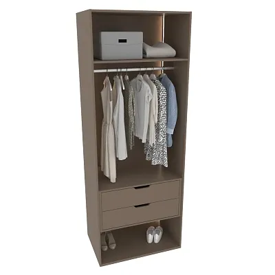 Шкаф для спальни с двумя ящиками и штангой с подсветкой R210.60-2