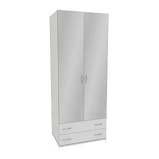 Шкаф 2 дверный с ящиками  и зеркалом P211.60Z