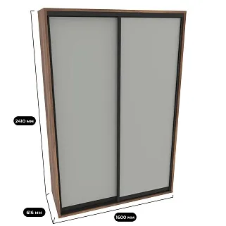 Шкаф-купе ХG160.60-3, профиль INTEGRO, фасад МДФ