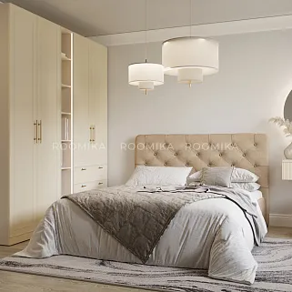 Кровать двуспальная мягкая MIRA с подъемным механизмом, 140x200