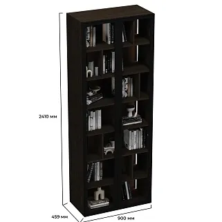 Шкаф-стеллаж со стеклянными фасадами с подсветкой R212