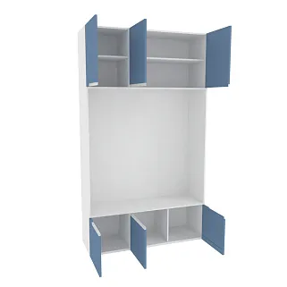 Шкаф с нишей и сидушкой, фасады в эмали LE412.44