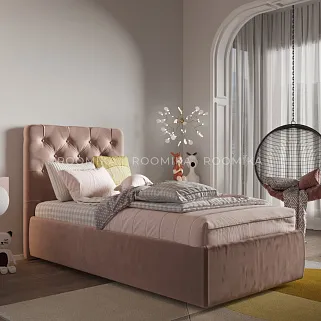 Кровать односпальная мягкая MIRA с подъемным механизмом, 90x190