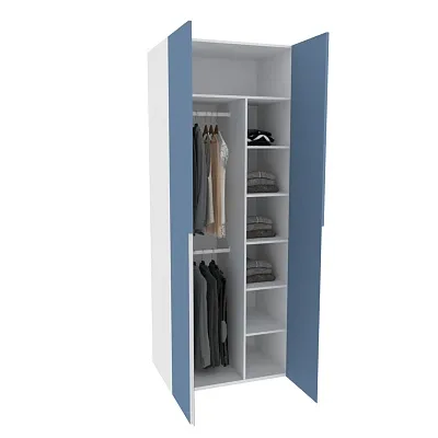 Шкаф двухдверный глубокий, фасады в эмали LE210.60-4