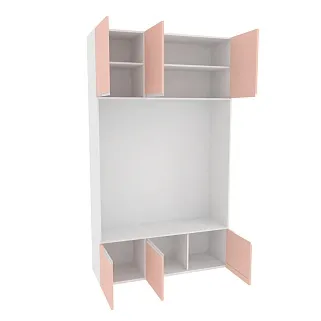 Шкаф с нишей и сидушкой, фасады в эмали LE412.44