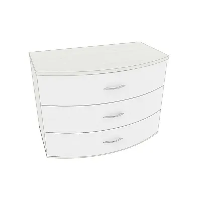 Комод радиусный 3 ящика P703