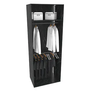 Шкаф для спальни с двумя штангами и полкой с подсветкой R210.60-1