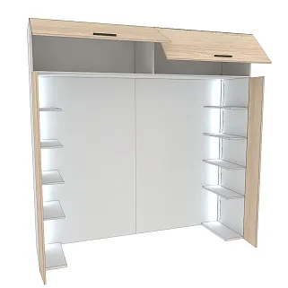 Ниша для кровати с секциями с подсветкой L407.60