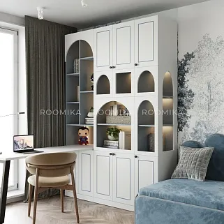 Шкаф книжный со столом с подсветкой А229.44