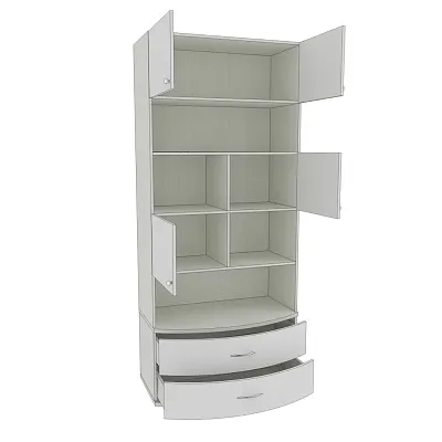 Шкаф книжный с ящиками P217