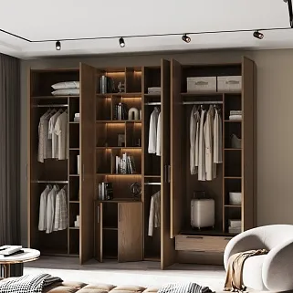 Шкаф двустворчатый, фасады натуральный шпон L210.44-4