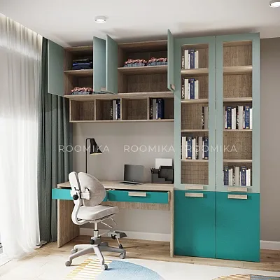 Шкаф книжный со стеклом L214S