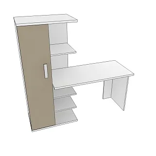 Рабочий стол со встроенным стеллажом HOF423