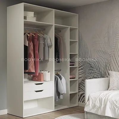 Шкаф 2 дверный, фрезерованные фасады в эмали LE210.60-3