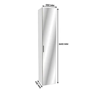 Шкаф 1 дверный узкий с зеркалом L-220.44-4Z