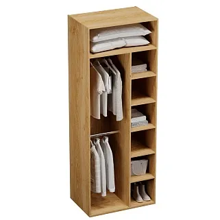 Шкаф двустворчатый, фасады натуральный ротанг  L210.60-4