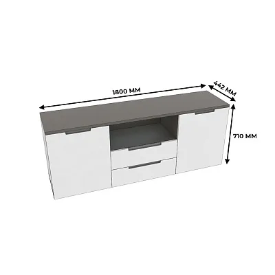 Тумба напольная с подсветкой, фасады в эмали LE504